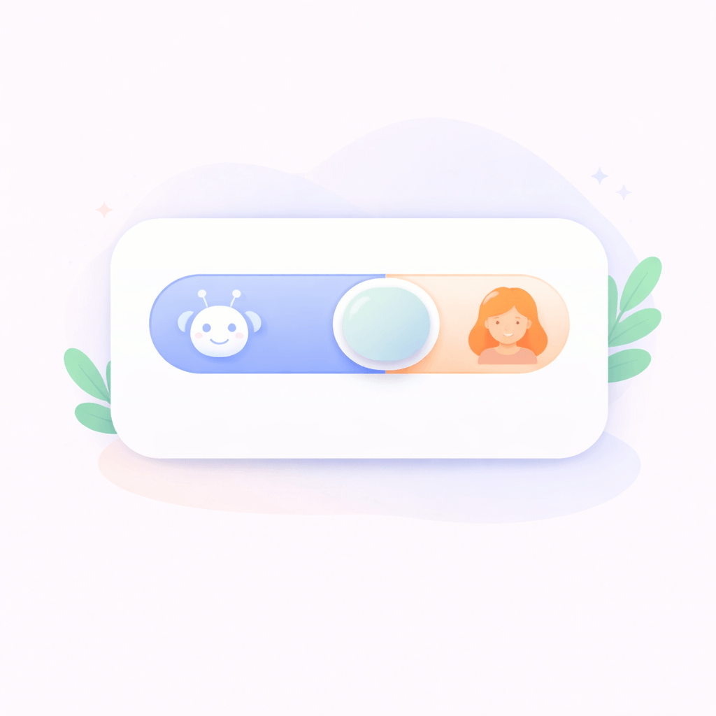 Switch between AI and Human mode