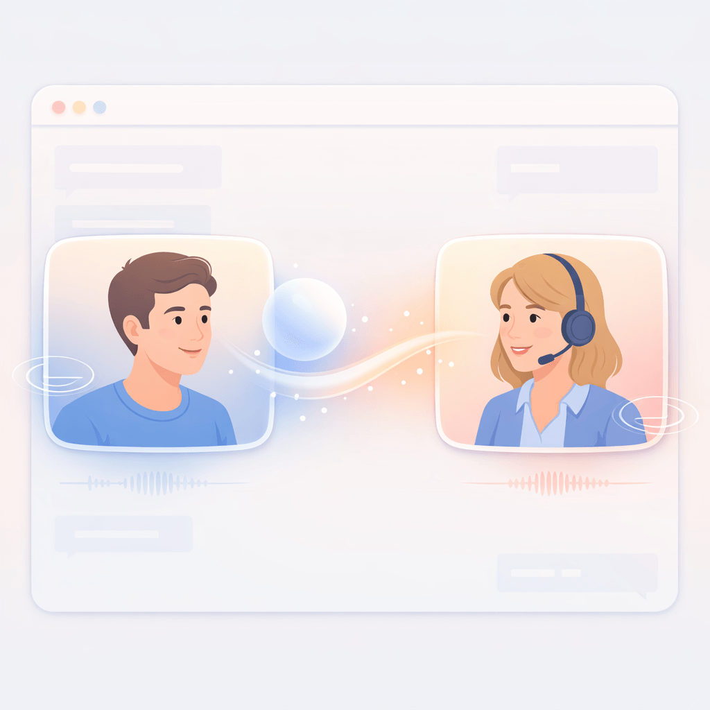 Human joins video call