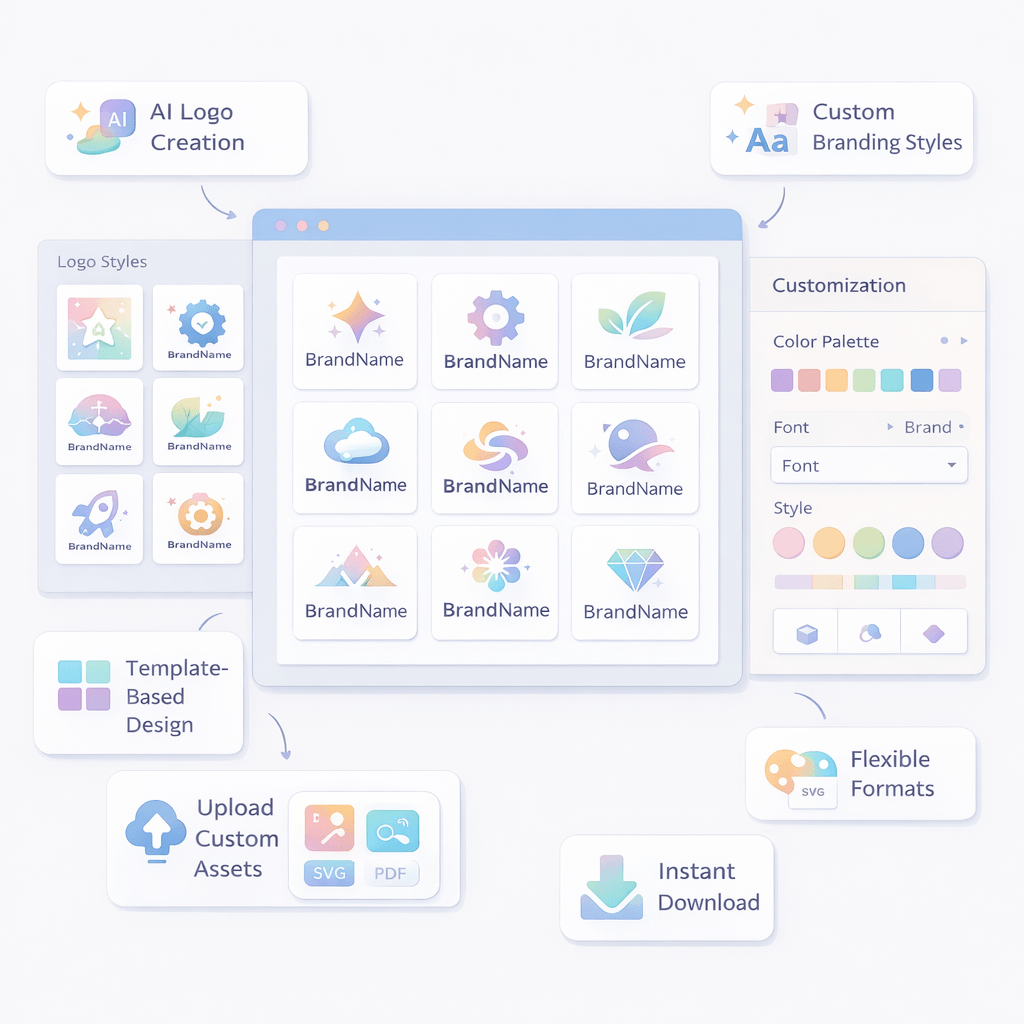 Build your brand identity with AI logos
